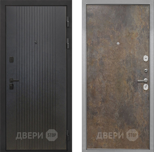 Входная металлическая Дверь Интекрон (INTECRON) Профит Black ФЛ-295 Гладкая Гранж в Лобне