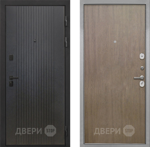 Входная металлическая Дверь Интекрон (INTECRON) Профит Black ФЛ-295 Гладкая шпон Венге коричневый в Лобне