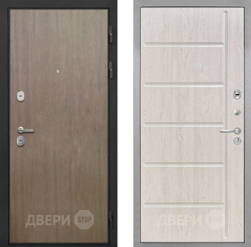 Входная металлическая Дверь Интекрон (INTECRON) Гектор Венге Коричневый ФЛ-102 Сосна белая в Лобне