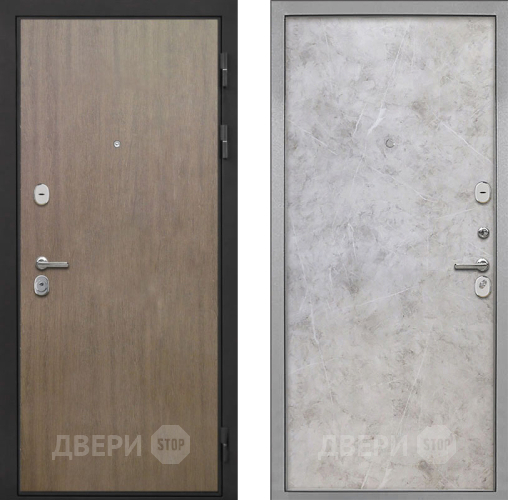 Входная металлическая Дверь Интекрон (INTECRON) Гектор Венге Коричневый Гладкая Мрамор светлый в Лобне