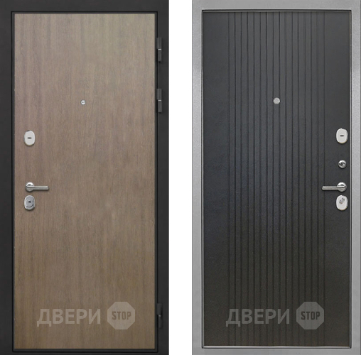 Входная металлическая Дверь Интекрон (INTECRON) Гектор Венге Коричневый ФЛ-295 Лофт черный в Лобне