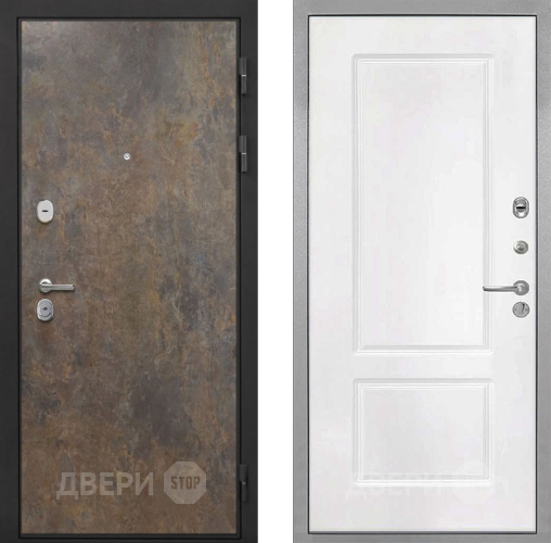 Входная металлическая Дверь Интекрон (INTECRON) Гектор Гранж КВ-2 Белый матовый в Лобне
