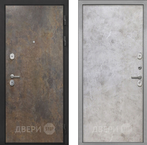 Входная металлическая Дверь Интекрон (INTECRON) Гектор Гранж Гладкая Мрамор светлый в Лобне