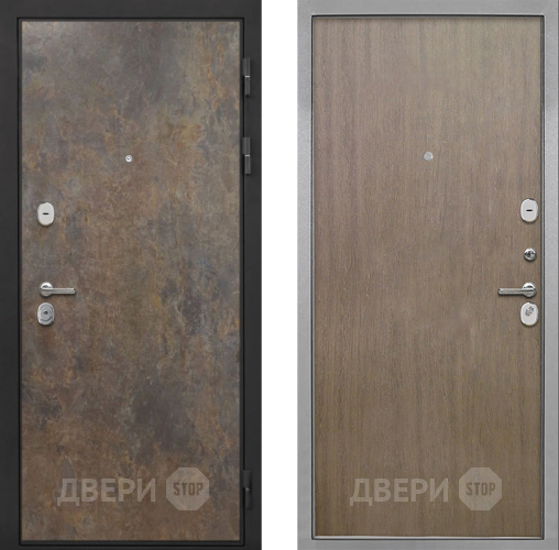 Входная металлическая Дверь Интекрон (INTECRON) Гектор Гранж Гладкая шпон Венге коричневый в Лобне