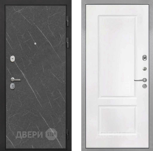 Входная металлическая Дверь Интекрон (INTECRON) Гектор Гранит Лава Оникс КВ-2 Белый матовый в Лобне