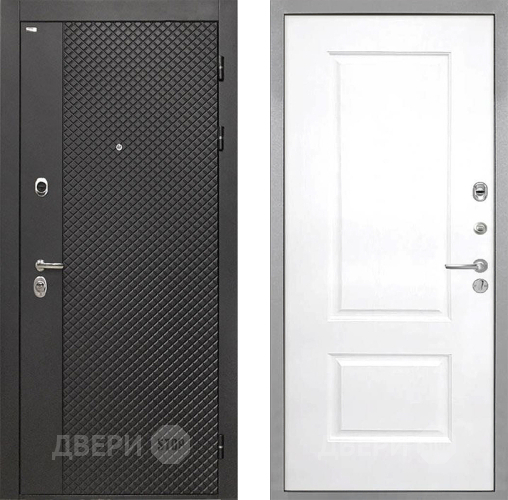 Входная металлическая Дверь Интекрон (INTECRON) Олимпия Black 4К Альба Роял Вуд белый в Лобне