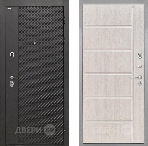 Входная металлическая Дверь Интекрон (INTECRON) Олимпия Black 4К ФЛ-102 Сосна белая в Лобне