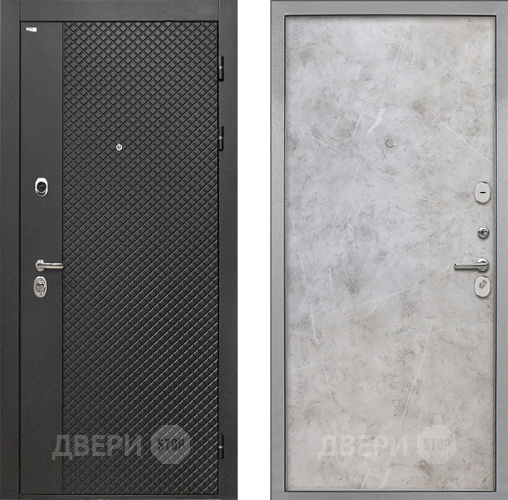 Входная металлическая Дверь Интекрон (INTECRON) Олимпия Black 4К Гладкая Мрамор светлый в Лобне