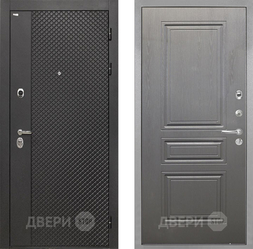 Входная металлическая Дверь Интекрон (INTECRON) Олимпия Black 4К ФЛ-243 Графит вуд дуб в Лобне