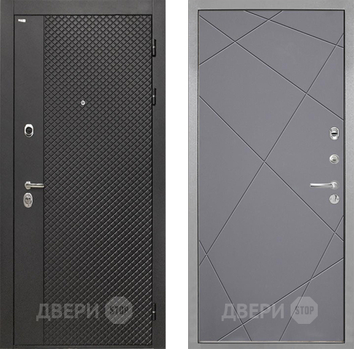 Входная металлическая Дверь Интекрон (INTECRON) Олимпия Black 4К Лучи-М Графит софт в Лобне