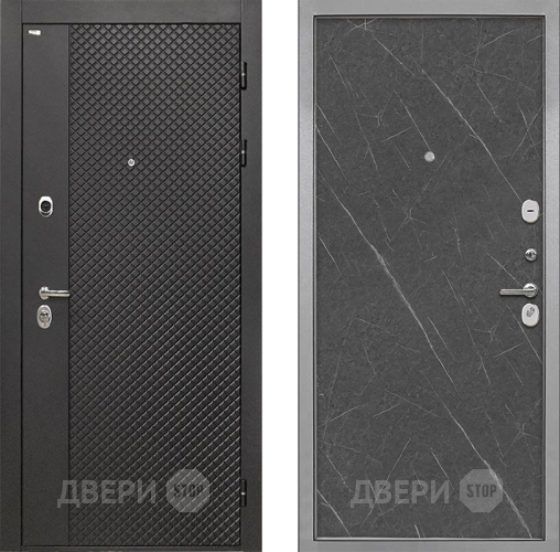 Входная металлическая Дверь Интекрон (INTECRON) Олимпия Black 4К Гладкая Гранит лава оникс в Лобне