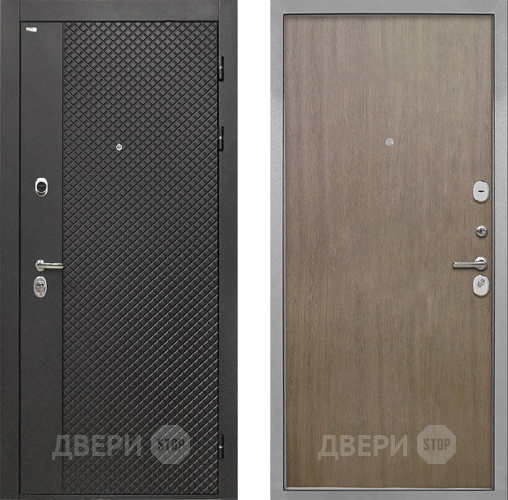 Входная металлическая Дверь Интекрон (INTECRON) Олимпия Black 4К Гладкая шпон Венге коричневый в Лобне