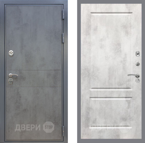 Входная металлическая Дверь Рекс (REX) ФЛ-290 FL-117 Бетон светлый в Лобне