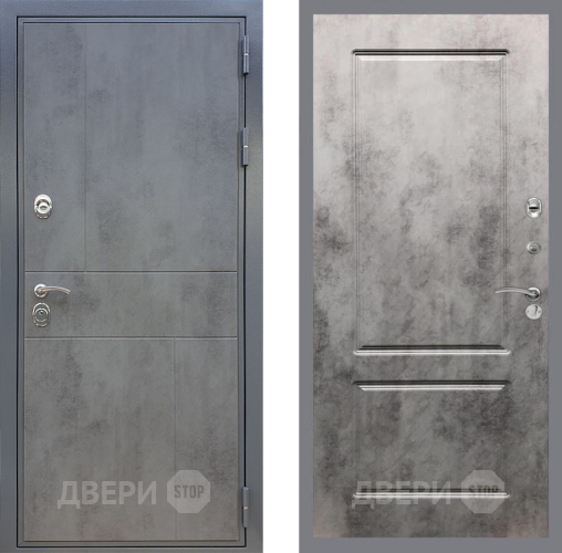 Входная металлическая Дверь Рекс (REX) ФЛ-290 FL-117 Бетон темный в Лобне