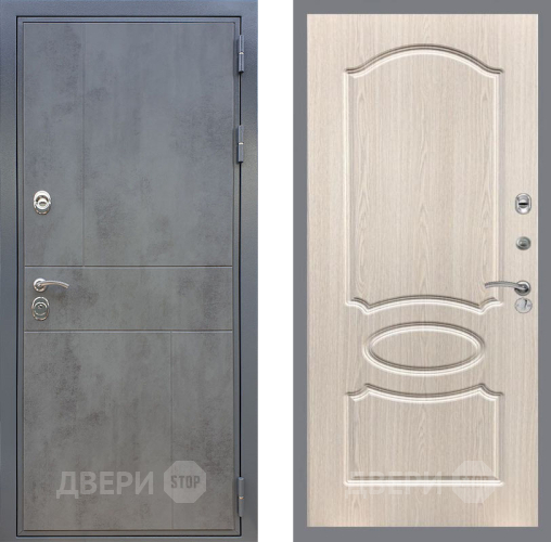 Входная металлическая Дверь Рекс (REX) ФЛ-290 FL-128 Беленый дуб в Лобне