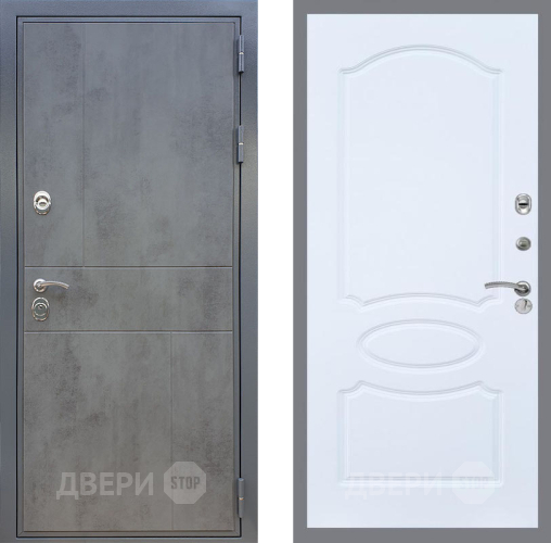 Входная металлическая Дверь Рекс (REX) ФЛ-290 FL-128 Силк Сноу в Лобне