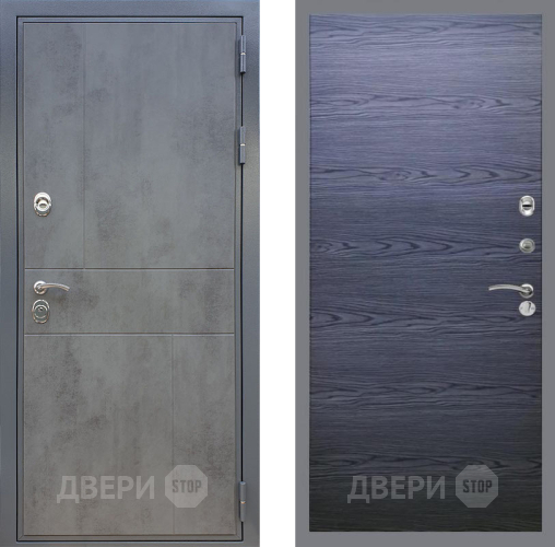 Входная металлическая Дверь Рекс (REX) ФЛ-290 GL Дуб тангенальный черный в Лобне