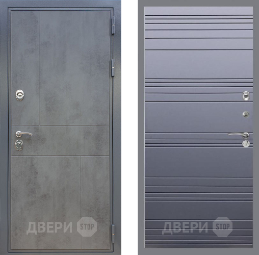Входная металлическая Дверь Рекс (REX) ФЛ-290 Line Силк титан в Лобне