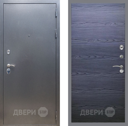Входная металлическая Дверь Рекс (REX) 11 GL Дуб тангенальный черный в Лобне