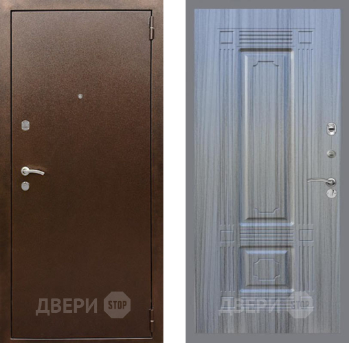 Входная металлическая Дверь Рекс (REX) 1А Медный Антик FL-2 Сандал грей в Лобне