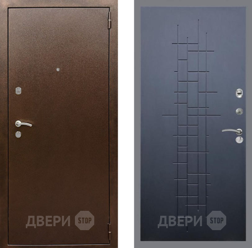 Входная металлическая Дверь Рекс (REX) 1А Медный Антик FL-289 Ясень черный в Лобне