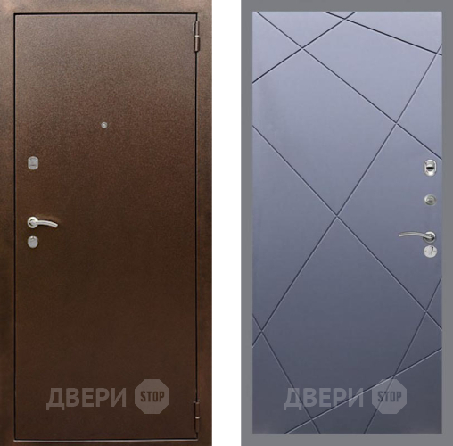 Входная металлическая Дверь Рекс (REX) 1А Медный Антик FL-291 Силк титан в Лобне