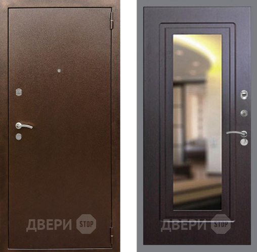 Входная металлическая Дверь Рекс (REX) 1А Медный Антик FLZ-120 Венге в Лобне