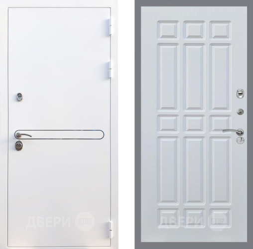 Входная металлическая Дверь Рекс (REX) 27 FL-33 Белый ясень в Лобне
