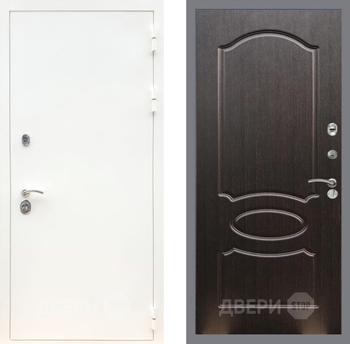Входная металлическая Дверь Рекс (REX) 5 Белая Шагрень FL-128 Венге светлый в Лобне