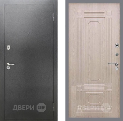 Входная металлическая Дверь Рекс (REX) 2А Серебро Антик FL-2 Беленый дуб в Лобне