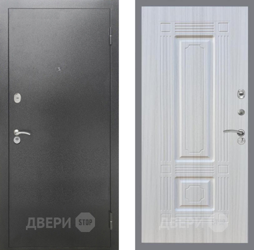 Входная металлическая Дверь Рекс (REX) 2А Серебро Антик FL-2 Сандал белый в Лобне
