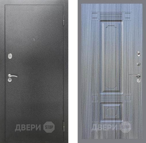 Входная металлическая Дверь Рекс (REX) 2А Серебро Антик FL-2 Сандал грей в Лобне