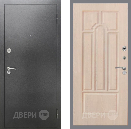 Входная металлическая Дверь Рекс (REX) 2А Серебро Антик FL-58 Беленый дуб в Лобне