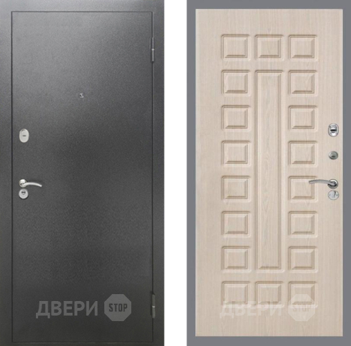 Входная металлическая Дверь Рекс (REX) 2А Серебро Антик FL-183 Беленый дуб в Лобне