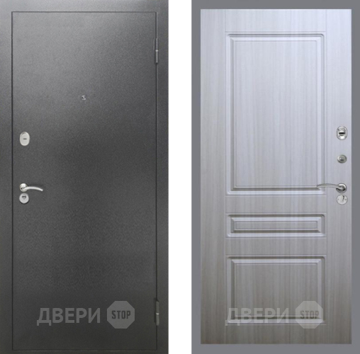 Входная металлическая Дверь Рекс (REX) 2А Серебро Антик FL-243 Сандал белый в Лобне