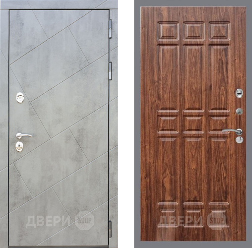 Входная металлическая Дверь Рекс (REX) 22 FL-33 орех тисненый в Лобне