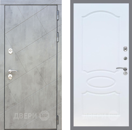 Входная металлическая Дверь Рекс (REX) 22 FL-128 Белый ясень в Лобне