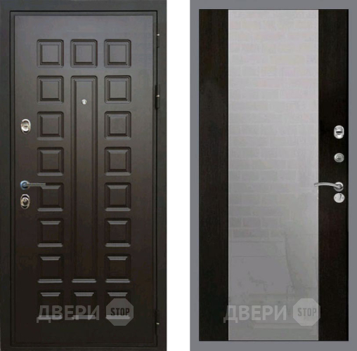 Входная металлическая Дверь Рекс (REX) Премиум 3к СБ-16 Зеркало Венге в Лобне