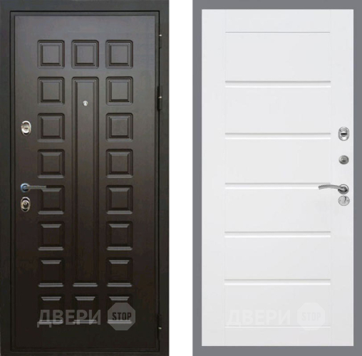 Входная металлическая Дверь Рекс (REX) Премиум 3к Сити Белый ясень в Лобне