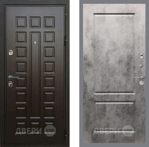 Входная металлическая Дверь Рекс (REX) Премиум 3к FL-117 Бетон темный в Лобне
