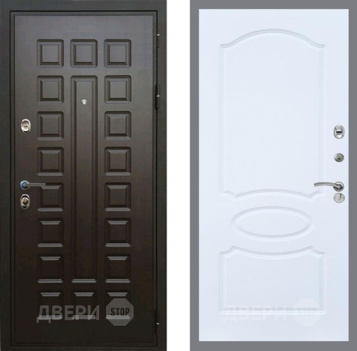 Входная металлическая Дверь Рекс (REX) Премиум 3к FL-128 Силк Сноу в Лобне