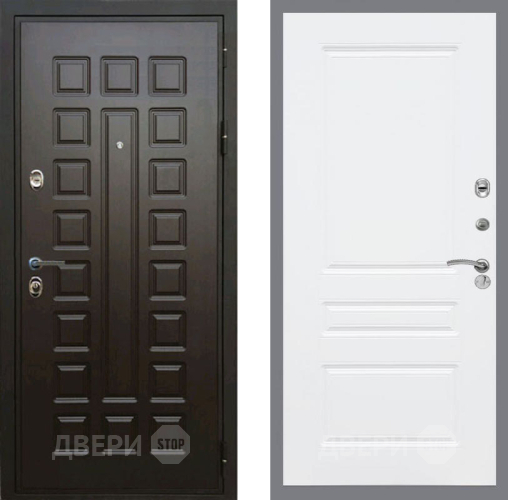 Входная металлическая Дверь Рекс (REX) Премиум 3к FL-243 Силк Сноу в Лобне