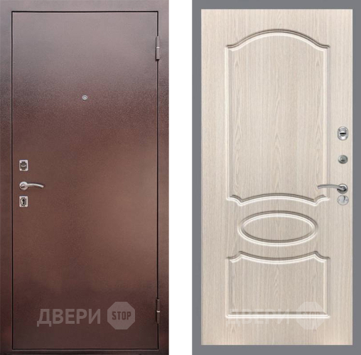 Входная металлическая Дверь Рекс (REX) 1 FL-128 Беленый дуб в Лобне