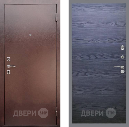 Входная металлическая Дверь Рекс (REX) 1 GL Дуб тангенальный черный в Лобне