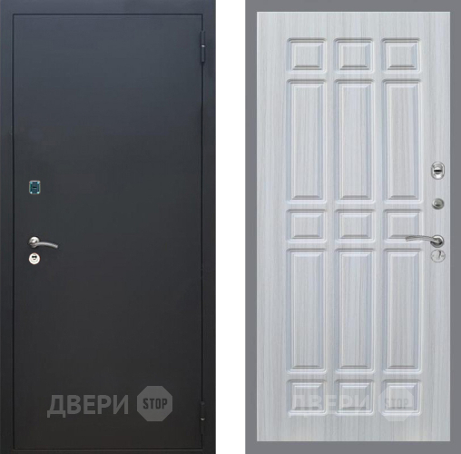 Входная металлическая Дверь Рекс (REX) 1A Черный Муар FL-33 Сандал белый в Лобне