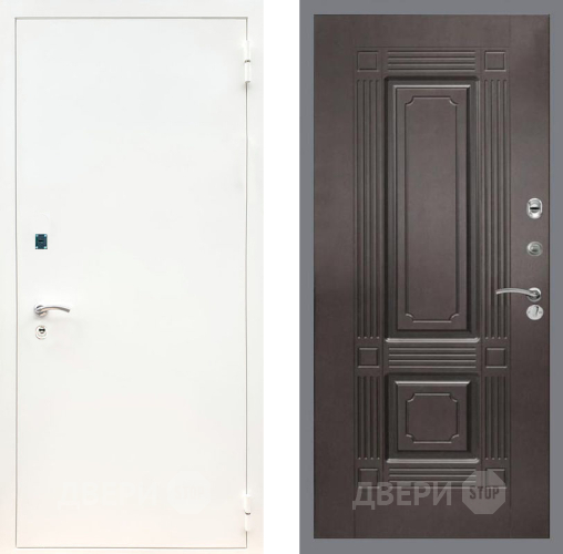 Входная металлическая Дверь Рекс (REX) 1А Белая шагрень FL-2 Венге в Лобне