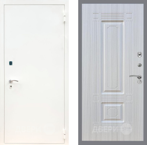 Входная металлическая Дверь Рекс (REX) 1А Белая шагрень FL-2 Сандал белый в Лобне