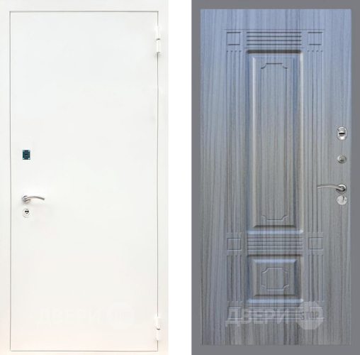 Входная металлическая Дверь Рекс (REX) 1А Белая шагрень FL-2 Сандал грей в Лобне