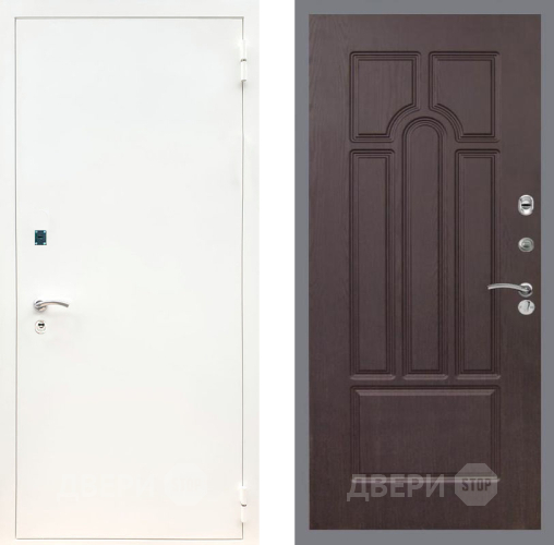 Дверь Рекс (REX) 1А Белая шагрень FL-58 Венге в Лобне
