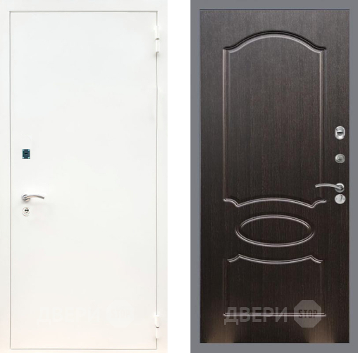 Входная металлическая Дверь Рекс (REX) 1А Белая шагрень FL-128 Венге светлый в Лобне
